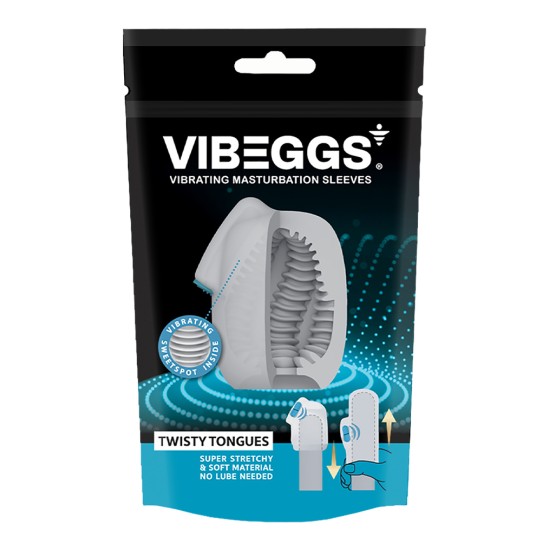 VIBEGGS - Twisty Tongues - Vibrating Masturbation Sleeve VIBEGGS - Twisty Tongues - Vibrating Masturbation Sleeve