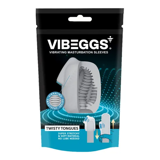 VIBEGGS - Twisty Tongues - Vibrating Masturbation Sleeve VIBEGGS - Twisty Tongues - Vibrating Masturbation Sleeve