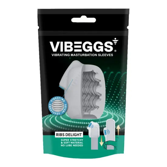 VIBEGGS - Ribs Delight - Vibrating Masturbation Sleeve VIBEGGS - Ribs Delight - Vibrating Masturbation Sleeve