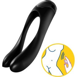 Satisfyer Candy Cane Finger Vibrator Black Satisfyer Candy Cane Finger Vibrator Black