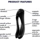 Satisfyer Candy Cane Finger Vibrator Black Satisfyer Candy Cane Finger Vibrator Black
