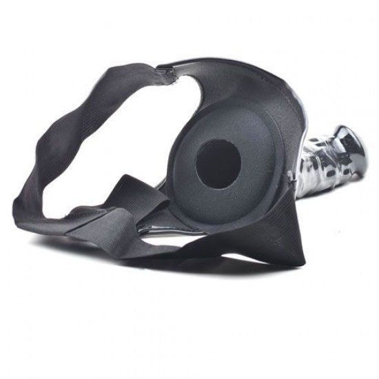 Black Hollow Strap On With Harness Black Hollow Strap On With Harness