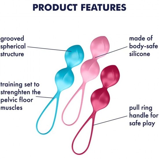 Satisfyer Set Of 3 Weighted Double Training Orgasm Balls Satisfyer Set Of 3 Weighted Double Training Orgasm Balls