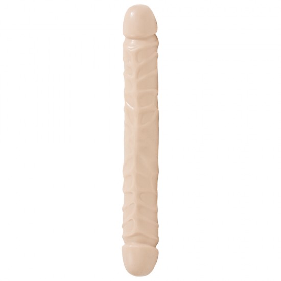 Jr Veined Double Header 12 Inch Dong Flesh Pink Jr Veined Double Header 12 Inch Dong Flesh Pink
