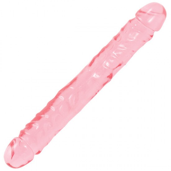 Crystal Jellies 12 Inch Double Dong Pink Crystal Jellies 12 Inch Double Dong Pink