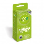 EXS Comfy Fit Ribbed and Dotted Condoms 12 Pack EXS Comfy Fit Ribbed and Dotted Condoms 12 Pack