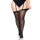 Leg Avenue Plus Size Sheer Stockings Black UK 14 to 18 Leg Avenue Plus Size Sheer Stockings Black UK 14 to 18