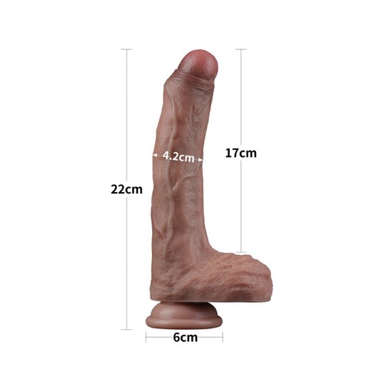 Lovetoy Dual Layered Silicone Dildo 8.5 Inches Lovetoy Dual Layered Silicone Dildo 8.5 Inches