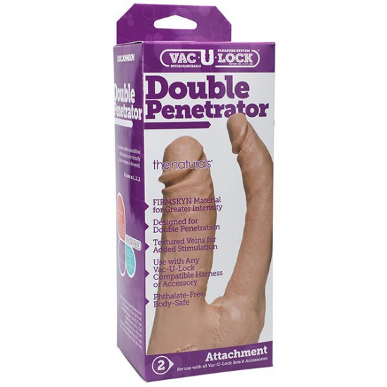 VacULock Double Penetrator Natural Dildo Attachment VacULock Double Penetrator Natural Dildo Attachment
