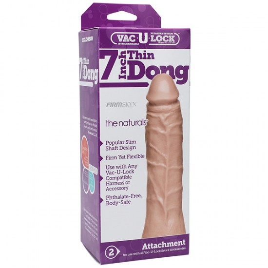 VacULock Thin 7 Inch Natural Dong Attachment VacULock Thin 7 Inch Natural Dong Attachment