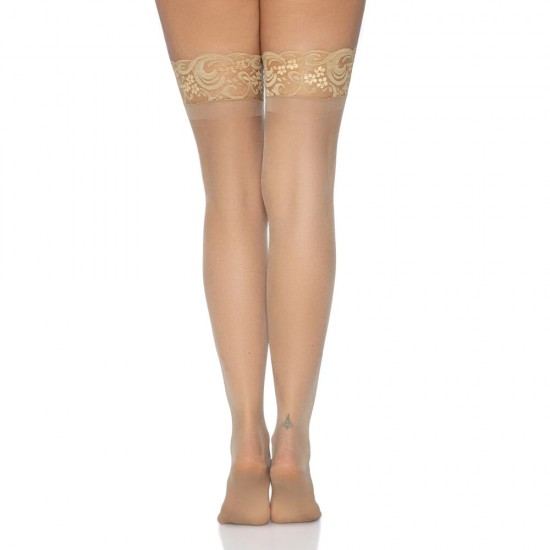 Leg Avenue Stay Up Sheer Thigh Hold Ups Nude UK 6 to 12 Leg Avenue Stay Up Sheer Thigh Hold Ups Nude UK 6 to 12