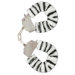 ToyJoy Furry Fun Wrist Cuffs Zebra ToyJoy Furry Fun Wrist Cuffs Zebra