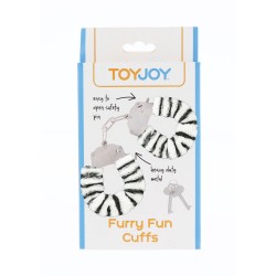 ToyJoy Furry Fun Wrist Cuffs Zebra ToyJoy Furry Fun Wrist Cuffs Zebra