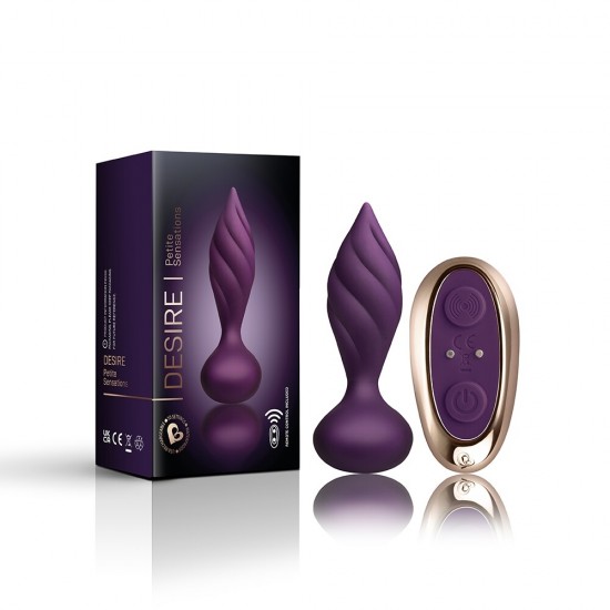 Rocks Off Petite Sensations Desire Butt Plug Purple Rocks Off Petite Sensations Desire Butt Plug Purple