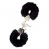 Furry Metal Handcuffs Black