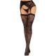 Leg Avenue Lace Stockings and Garterbelt Black Leg Avenue Lace Stockings and Garterbelt Black
