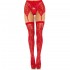 Leg Avenue Lace Stockings and Garterbelt Red