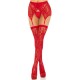 Leg Avenue Lace Stockings and Garterbelt Red Leg Avenue Lace Stockings and Garterbelt Red