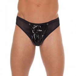 Mens Black GString With PVC Pouch Mens Black GString With PVC Pouch