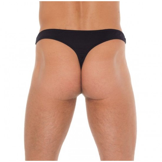 Mens Black GString With A Net Pouch Mens Black GString With A Net Pouch