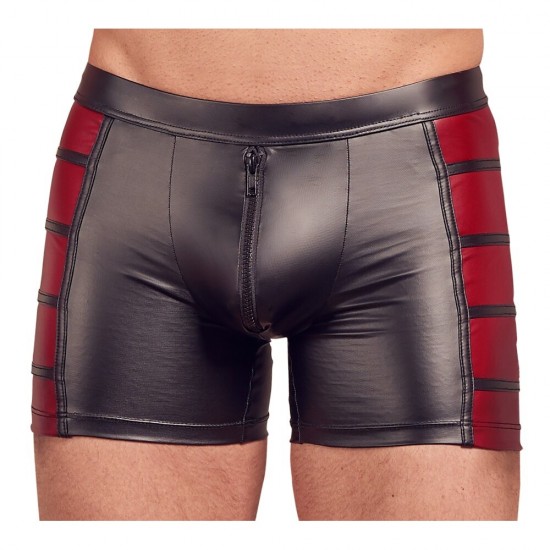 NEK Matte Look Pants In Black and Red NEK Matte Look Pants In Black and Red