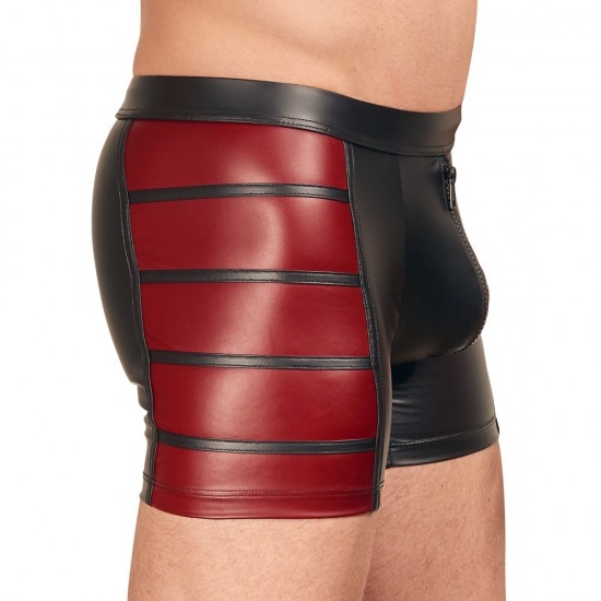 NEK Matte Look Pants In Black and Red NEK Matte Look Pants In Black and Red