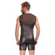 NEK Matte Look Shirt With Chest Harness Black NEK Matte Look Shirt With Chest Harness Black