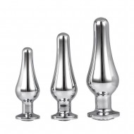 Gleaming Butt Plug Set Silver Gleaming Butt Plug Set Silver