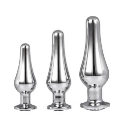 Gleaming Butt Plug Set Silver Gleaming Butt Plug Set Silver