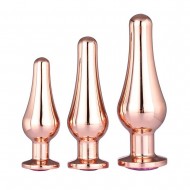 Gleaming Butt Plug Set Rose Gold Gleaming Butt Plug Set Rose Gold