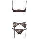 Cottelli Collection Black Half Bra Set Cottelli Collection Black Half Bra Set