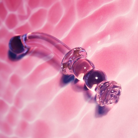 Glaze Glass Rosebud GSpot Dildo Glaze Glass Rosebud GSpot Dildo