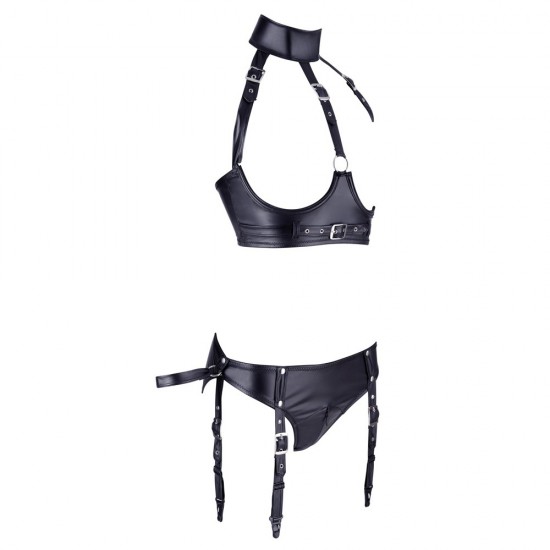Cottelli Bondage Open Bra And Briefs Cottelli Bondage Open Bra And Briefs