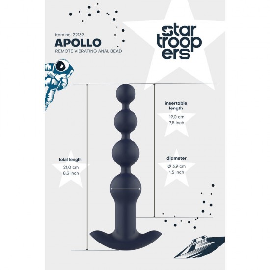 Startroopers Apollo Remote Vibrating Anal Beads Startroopers Apollo Remote Vibrating Anal Beads