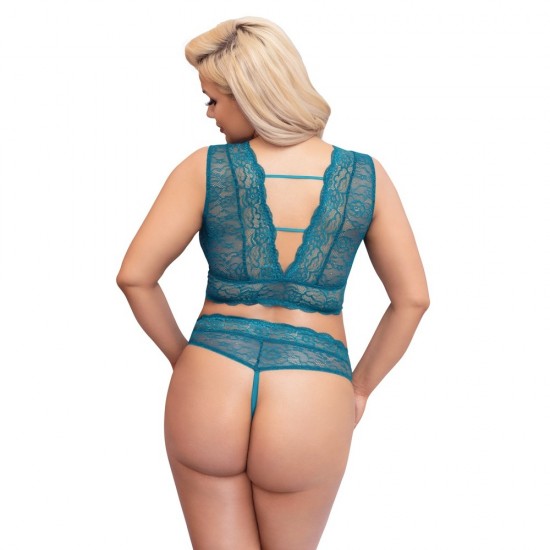 Cottelli Curves Bralette and Crotchless Thong Set Cottelli Curves Bralette and Crotchless Thong Set