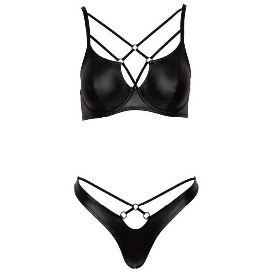 Cottelli Matte Black Bra Set Cottelli Matte Black Bra Set