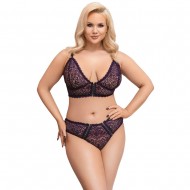 Cottelli Curves Delicate Lace Bralette And Briefs Cottelli Curves Delicate Lace Bralette And Briefs