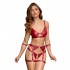 Cottelli Red Crotchless Bondage Set
