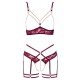Abierta Fina Open Red Lace Set Abierta Fina Open Red Lace Set