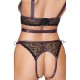 Cottelli Lace and Chain Bondage Crotchless Set Cottelli Lace and Chain Bondage Crotchless Set