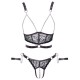 Cottelli Lace and Chain Bondage Crotchless Set Cottelli Lace and Chain Bondage Crotchless Set
