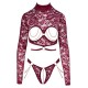 Abierta Fina Open Red Lace Body Abierta Fina Open Red Lace Body