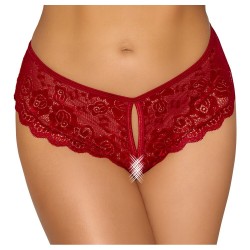 Cottelli Crotchless Panty Red Cottelli Crotchless Panty Red