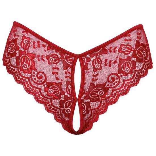 Cottelli Crotchless Panty Red Cottelli Crotchless Panty Red