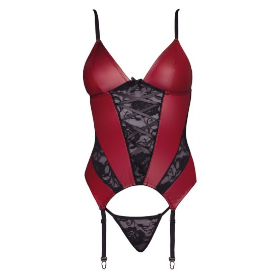 Cottelli Basque and Thong With Lace Cottelli Basque and Thong With Lace