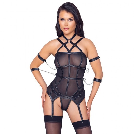Cottelli Bondage Basque And String Cottelli Bondage Basque And String