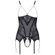 Cupless Lace Basque Black Cupless Lace Basque Black