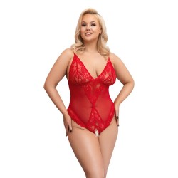 Cottelli Curves Crotchless Body Red Cottelli Curves Crotchless Body Red