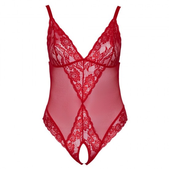 Cottelli Curves Crotchless Body Red Cottelli Curves Crotchless Body Red