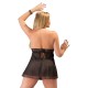 Cottelli Plus Size Halter Neck Babydoll Black Cottelli Plus Size Halter Neck Babydoll Black